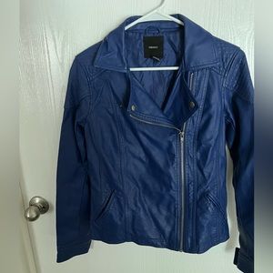 new blue leather jacket